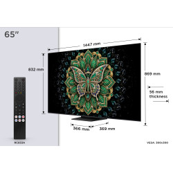 TCL C6K Pro 65C6K Pro 165,1 cm (65") 4K Ultra HD Smart TV „Wi-Fi“ Juoda 1000 cd/m²