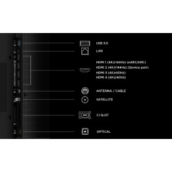 TCL C6K Pro 65C6K Pro 165,1 cm (65") 4K Ultra HD Smart TV „Wi-Fi“ Juoda 1000 cd/m²
