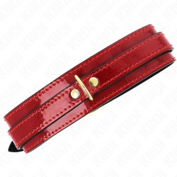 KINK Wine Red Adjustable Necklace with Gold Accents 29-42.5 cm