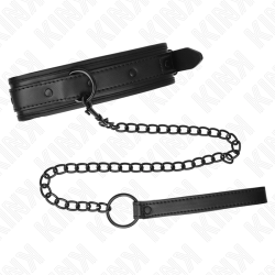 KINK Neoprene Bondage Collar Model 2 Adjustable 78cm with Belt Black