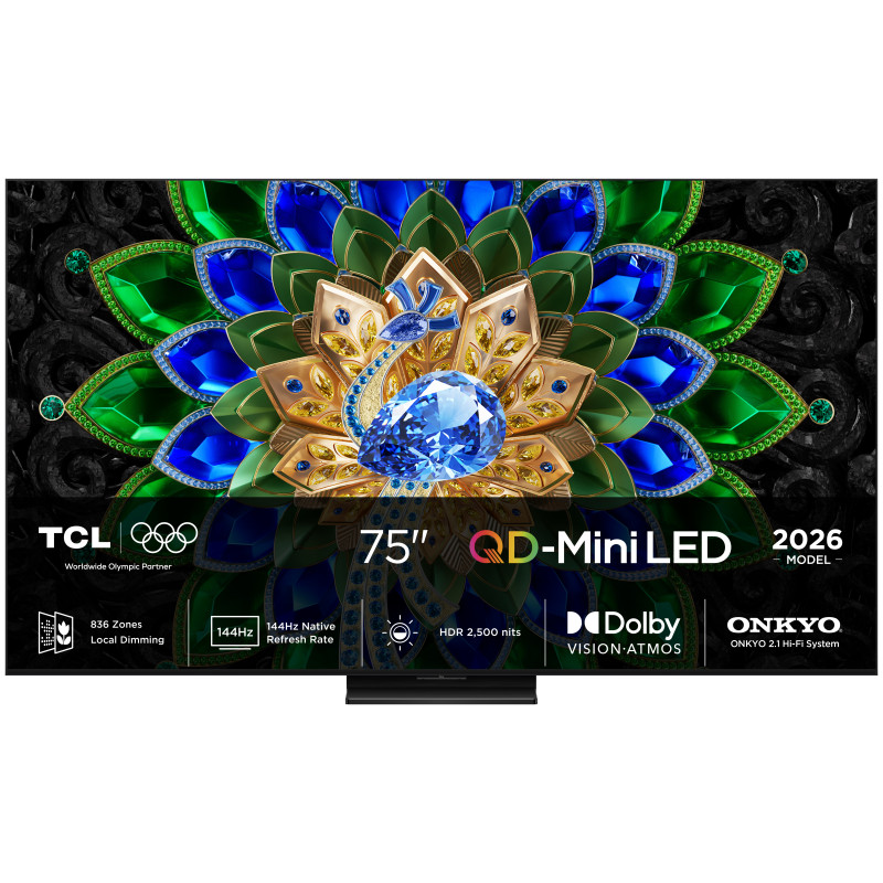 TCL A400 75A400U televizorius 190,5 cm (75") 4K Ultra HD Smart TV „Wi-Fi“ Juoda 2500 cd/m²