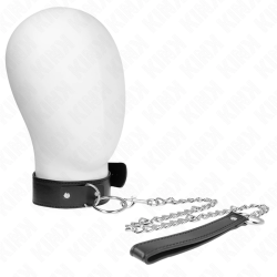 KINK Adjustable Collar with Leash Model 4 Black 36-43 cm