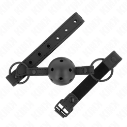 KINK Neoprene Ball Gag Adjustable 4.5cm Ball, 41-59cm Strap, Black