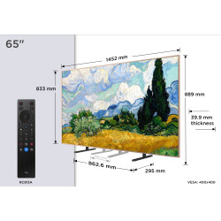 TCL A400 Pro 65A400 Pro 165.1 cm (65") 4K Ultra HD Smart TV Wi-Fi White 700 cd/m²