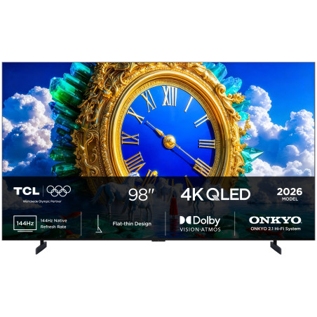 TCL A400 98A400 TV 2.49 m (98") 4K Ultra HD Smart TV Wi-Fi Black 1000 cd/m²