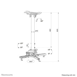 Neomounts CL25-540WH1 project mount White