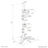 Neomounts DS45-600BL2V monitor mount / stand 81.3 cm (32") Desk Black