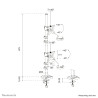 Neomounts DS60-600BL2V monitoriaus laikiklis arba stovas 81,3 cm (32") Stalas Juoda