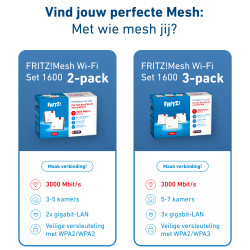 Mesh Set 20003127 tinklo „Wi-Fi“ sistema Dviguba juosta (2,4 GHz / 5 GHz) Wi-Fi 6 (802.11ax) Raudona, Balta Vidinis
