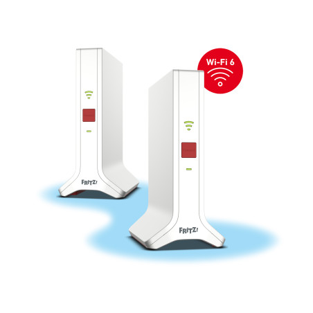 Mesh Set FRITZ! 4200 2-pack Edition International Dual-band (2.4 GHz / 5 GHz) Wi-Fi 6 (802.11ax) Red, White 2x2/4x4