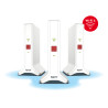Mesh Set 20003109 tinklo „Wi-Fi“ sistema Dviguba juosta (2,4 GHz / 5 GHz) Wi-Fi 6E (802.11ax) Raudona, Balta 2x2/4x4