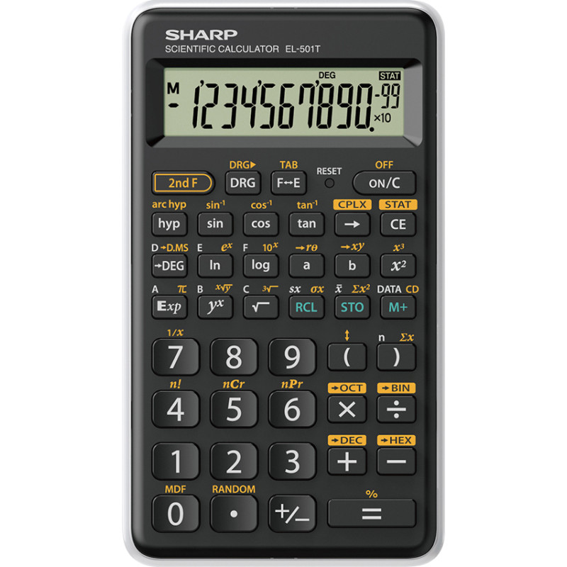 Sharp EL-501T skaičiuotuvas Kišenė Mokslinis skaičiuotuvas Juoda, Balta