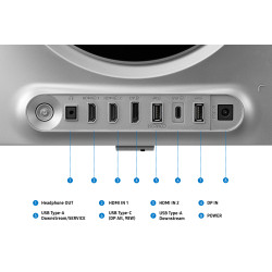 Samsung G80SH computer monitor 68.6 cm (27") 3840 x 2160 pixels 4K Ultra HD OLED Silver