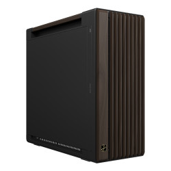 ASUS ProArt PA602 Wood Edition Modern Black - Metal Panel „Midi Tower“ Juoda, Medis