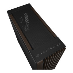 ASUS ProArt PA602 Wood Edition Modern Black - Metal Panel „Midi Tower“ Juoda, Medis
