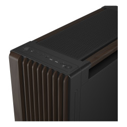 ASUS ProArt PA602 Wood Edition Modern Black - Metal Panel „Midi Tower“ Juoda, Medis
