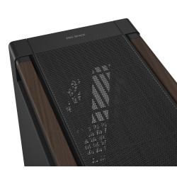 ASUS ProArt PA602 Wood Edition Modern Black - Metal Panel „Midi Tower“ Juoda, Medis