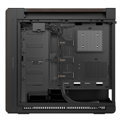 ASUS ProArt PA602 Wood Edition Modern Black - Metal Panel „Midi Tower“ Juoda, Medis