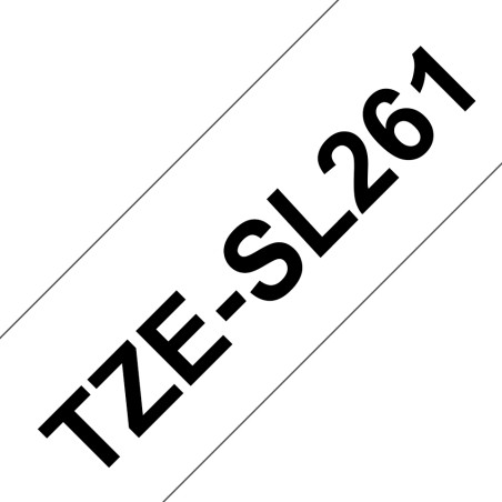 Brother TZE-SL261 etikečių juostelė Juoda ant baltos