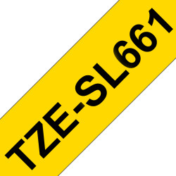 Brother TZE-SL661 etikečių juostelė Juoda ant geltonos