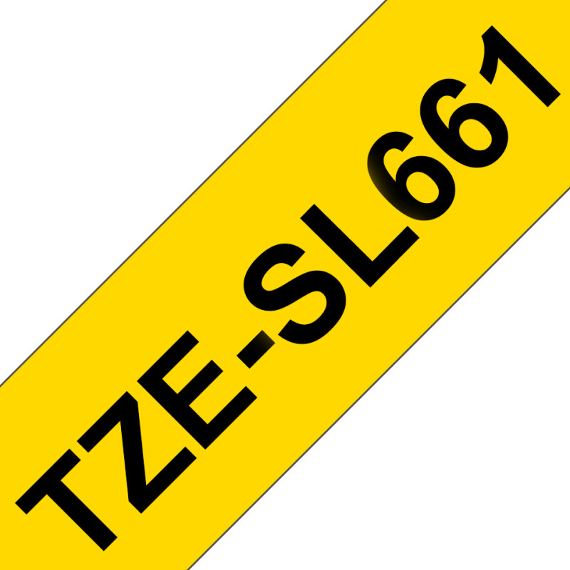 Brother TZE-SL661 etikečių juostelė Juoda ant geltonos