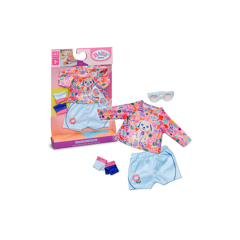 BABY born Bike Outfit 43cm Lėlės drabužių rinkinys