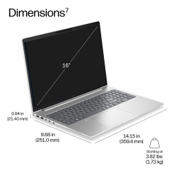 HP EliteBook 6 G2a AI PC AMD Ryzen™ 5 230 Nešiojamas kompiuteris 40,6 cm (16") WUXGA 16 GB DDR5-SDRAM 512 GB SSD Wi-Fi 7 (802.11