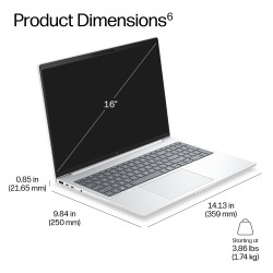 HP EliteBook 8 G2a Next Gen AI PC AMD Ryzen™ AI 5 435 Laptop 40.6 cm (16") WUXGA 16 GB DDR5-SDRAM 512 GB SSD Wi-Fi 7 (802.11be) 