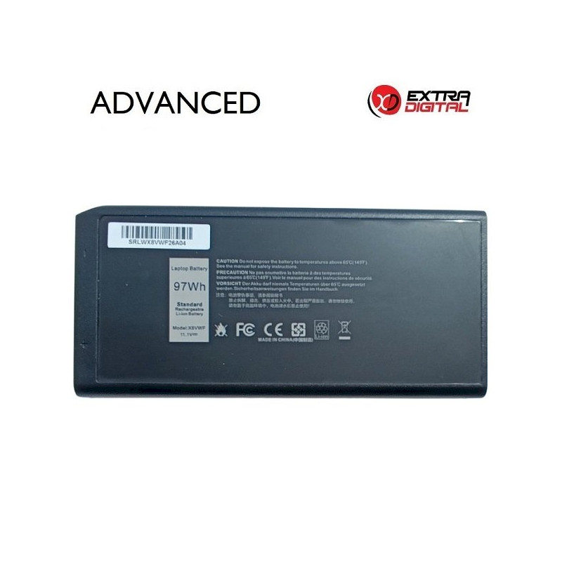 ExtraDigital Notebook Battery DELL X8VWF 97Wh