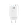 Swissten Edge Travel Charger Edge GaN 2x USB-C PD 65W + 1x USB-A 18W QC white