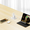 Swissten Edge Travel Charger Edge GaN 2x USB-C PD 65W + 1x USB-A 18W QC white