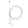 Baseus CAMLTYS-02 Superior Fast Charging Data Cable 3-in-1 USB-C, Lightning, MicroUSB 1.5m / White