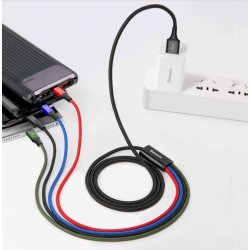 Baseus CA1T4-A01 Fast 4in1 Cable 2x Lightning, USB-C, MicroUSB 3.5A 1.2m / black