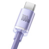 Baseus CAJY000505 Crystal Shine Series Data Cable USB to USB-C 100W 2m / Purple