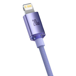 Baseus CAJY000205 Crystal Shine Series Data Cable USB-C to Lightning 20W 1,2m / Purple