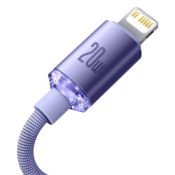Baseus CAJY000205 Crystal Shine Series Data Cable USB-C to Lightning 20W 1,2m / Purple