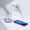 Baseus CAJY000205 Crystal Shine Series Data Cable USB-C to Lightning 20W 1,2m / Purple
