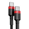Baseus Cafule Flash Charging Data Cable USB-C to USB-C 100W 2m / Red/Black