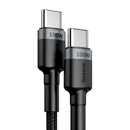 Baseus Cafule Flash Charging Data Cable USB-C - USB-C 100W 2m / Gray/Black