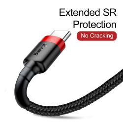 Baseus Cafule Series Data Cable USB-A to USB-C 2A 3m / red/black