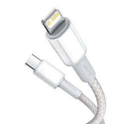 Baseus High Density Braided Series Fast Charging Data Cable USB-C - Lightning 20W 1m / white