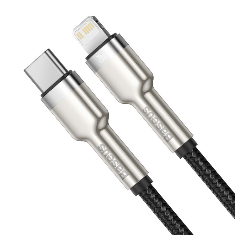 Baseus Cafule Metal Series Data Cable USB-C to Lightning 20W 1m / black