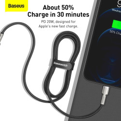 Baseus Cafule Metal Series Data Cable USB-C to Lightning 20W 1m / black