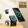 Baseus MagPro 3in1 Magnetic Wireless Charger 25W / Cosmic Black
