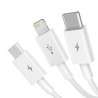 Baseus Superior Series Fast Charging Data Cable USB-A to USB-C/microUSB/Lightning 3.5A 1m / stellar white