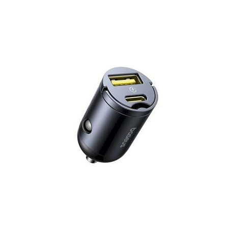 Baseus Tiny Star Mini Car Charger USB-A/USB-C 30W / Cosmic Black