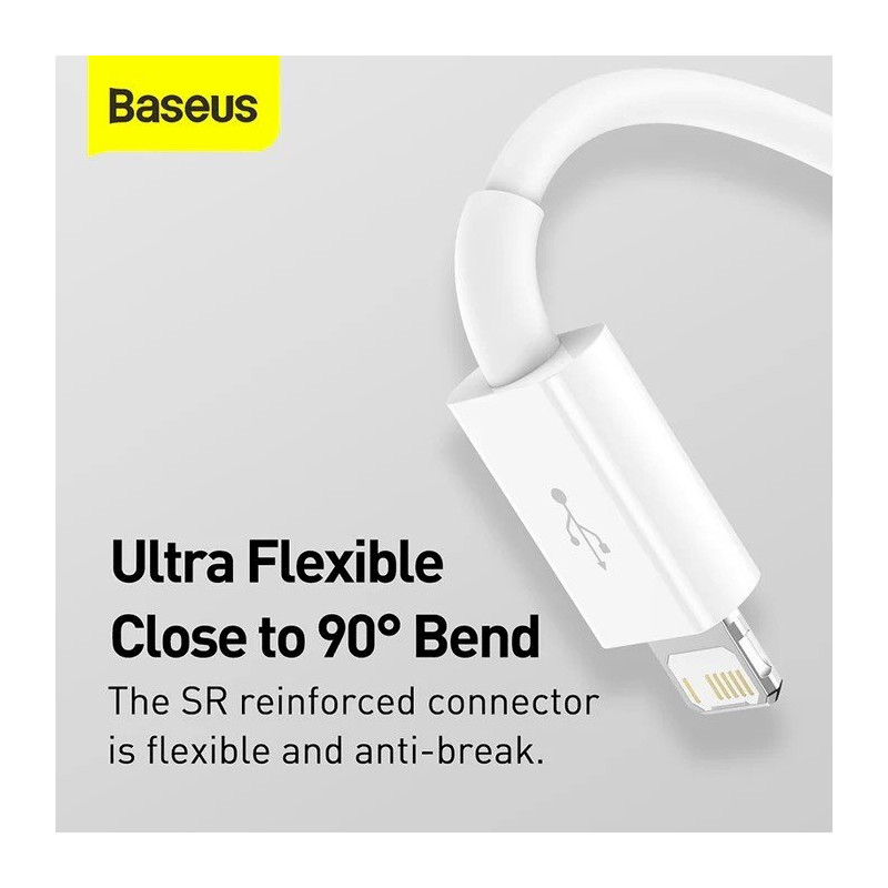 Baseus Superior Series Fast Charging Data Cable USB-A to USB-C/microUSB/Lightning 3.5A 0.5m / Stellar White