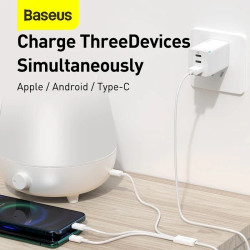 Baseus Superior Series Fast Charging Data Cable USB-A to USB-C/microUSB/Lightning 3.5A 0.5m / Stellar White