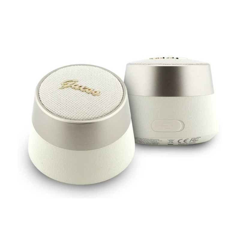 Guess Script Metal Logo Bluetooth Speaker 5W gold