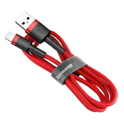 Baseus Cafule USB Lightning Charging Cable 2.4A 1m / black/red